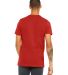 GOPINK-3001C BELLA+CANVAS Greenwich T-shirt Red back view
