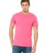 GOPINK-3001C BELLA+CANVAS Greenwich T-shirt Charity Pink front view