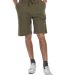 M7640 Cotton Heritage Rib Jogger Shorts in Military green (discontinued) front view