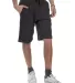 M7640 Cotton Heritage Fleece Rib Jogger Shorts Charcoal Heather front view