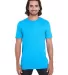 Anvil 980 Lightweight T-shirt by Gildan in Hthr carib blue front view