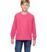 4930B Fruit of the Loom Youth 5 oz., 100% Heavy Co Neon Pink front view
