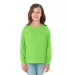 4930B Fruit of the Loom Youth 5 oz., 100% Heavy Co Neon Green front view