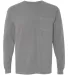 Comfort Colors Long Sleeve Pocket Tee 4410 Grey front view