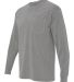 Comfort Colors Long Sleeve Pocket Tee 4410 Grey side view