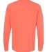 Comfort Colors Long Sleeve Pocket Tee 4410 Bright Salmon back view