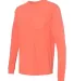 Comfort Colors Long Sleeve Pocket Tee 4410 Bright Salmon side view