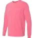 Comfort Colors Long Sleeve Pocket Tee 4410 Crunchberry side view