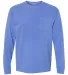 Comfort Colors Long Sleeve Pocket Tee 4410 Flo Blue front view