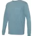 Comfort Colors Long Sleeve Pocket Tee 4410 Ice Blue side view