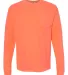 Comfort Colors Long Sleeve Pocket Tee 4410 Neon Red Orange front view
