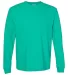 Comfort Colors Long Sleeve Pocket Tee 4410 Island Green front view
