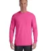 Comfort Colors Long Sleeve Pocket Tee 4410 Peony front view