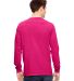 Comfort Colors Long Sleeve Pocket Tee 4410 Heliconia back view