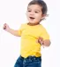 IC1040 Cotton Heritage 4.3oz Infant Crew Neck T-sh in Yellow front view