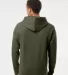 Independent Trading Co. SS4500 Midweight Hoodie in Army heather back view