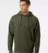 Independent Trading Co. SS4500 Midweight Hoodie in Army heather front view