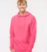 Independent Trading Co. SS4500 Midweight Hoodie in Neon pink front view