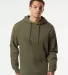 Independent Trading Co. SS4500 Midweight Hoodie in Army front view