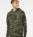 Independent Trading Co. SS4500 Midweight Hoodie in Forest camo front view