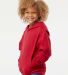 SS4001Y Independent Trading Co. Youth Midweight Ho in Red side view