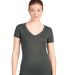 Next Level 1540 Ideal V Neck Wholesale Plain t Shi in Dark gray front view