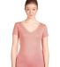 Next Level 1540 Ideal V Neck Wholesale Plain t Shi in Desert pink front view