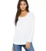Bella 8852 Womens Long Sleeve Flowy T-Shirt With R in White front view