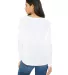 Bella 8852 Womens Long Sleeve Flowy T-Shirt With R in White back view