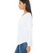 Bella 8852 Womens Long Sleeve Flowy T-Shirt With R WHITE side view