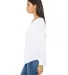 Bella 8852 Womens Long Sleeve Flowy T-Shirt With R in White side view
