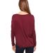 Bella 8852 Womens Long Sleeve Flowy T-Shirt With R MAROON back view