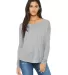 Bella 8852 Womens Long Sleeve Flowy T-Shirt With R in Athletic heather front view