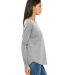 Bella 8852 Womens Long Sleeve Flowy T-Shirt With R ATHLETIC HEATHER side view