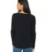Bella 8852 Womens Long Sleeve Flowy T-Shirt With R in Black back view
