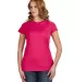8138 J. America - Women's Glitter T-Shirt in Wildberry/ silver front view