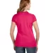 8138 J. America - Women's Glitter T-Shirt in Wildberry/ silver back view
