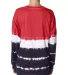 8229 J. America - Game Day Jersey in Red/ navy tie-dye back view