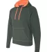 8883 J. America - Shadow Fleece Hooded Pullover Sw in Neon orange side view