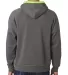 8883 J. America - Shadow Fleece Hooded Pullover Sw in Neon green back view