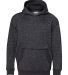 8606 J. America - Youth Glitter French Terry Hood Black/ Silver front view