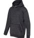 8606 J. America - Youth Glitter French Terry Hood Black/ Silver side view