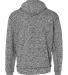 8613 J. America - Cosmic Poly Hooded Pullover Swea Charcoal Fleck back view