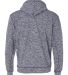8613 J. America - Cosmic Poly Hooded Pullover Swea Navy Fleck back view
