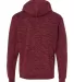 8613 J. America - Cosmic Poly Hooded Pullover Swea Red Fleck back view