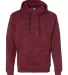 8613 J. America - Cosmic Poly Hooded Pullover Swea Red Fleck front view