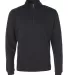 8614 -J. America - Cosmic Fleece 1/4 Zip Pullover  in Solid black front view