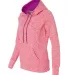 8616 J. America - Women's Cosmic Poly Contrast Hoo Fire Coral/ Magenta side view