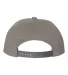 6007 Yupoong Five-Panel Flat Bill Cap in Grey back view