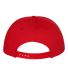 6007 Yupoong Five-Panel Flat Bill Cap RED back view